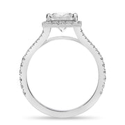 Livia 2.45 ct Lab Grown Princess Cut Split Shank Halo Diamond Engagement Ring